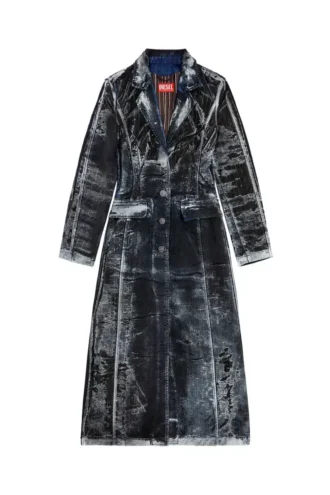 de-pia-fse Cappotto in denim devoré gessato