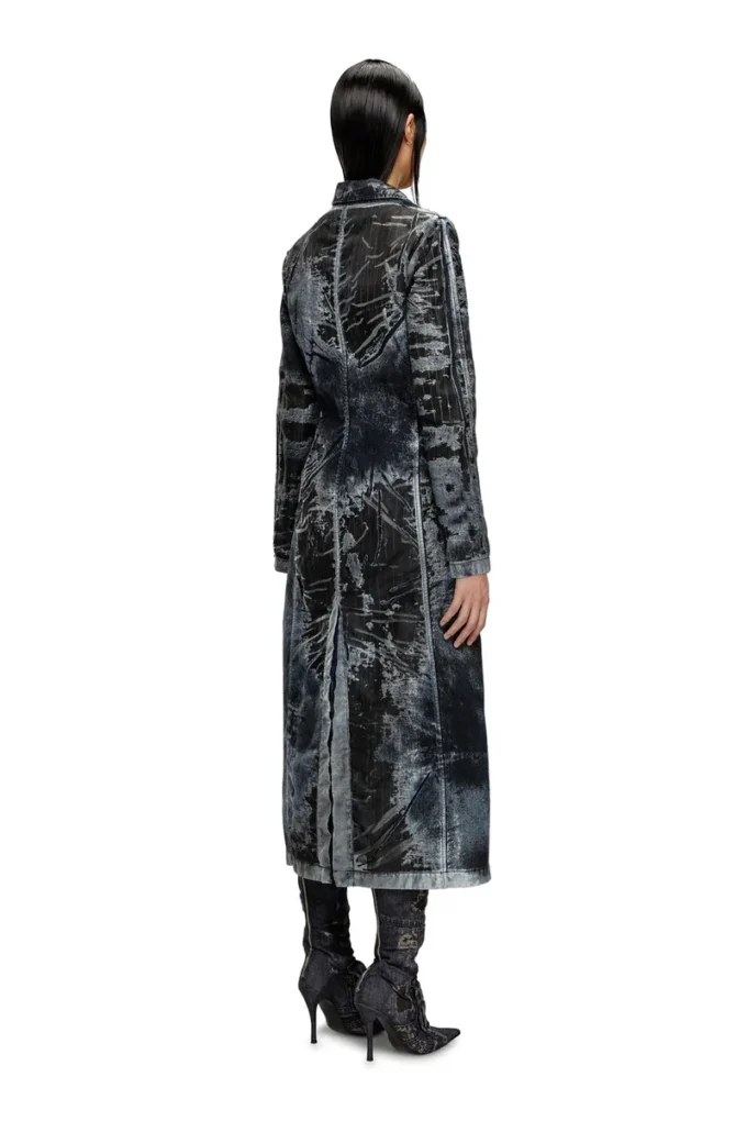 de-pia-fse Cappotto in denim devoré gessato de-pia-fse Cappotto in denim devoré gessato