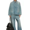 de-priss Top Henley in denim stile utility de-priss Top Henley in denim stile utility