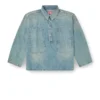 de-priss Top Henley in denim stile utility de-priss Top Henley in denim stile utility