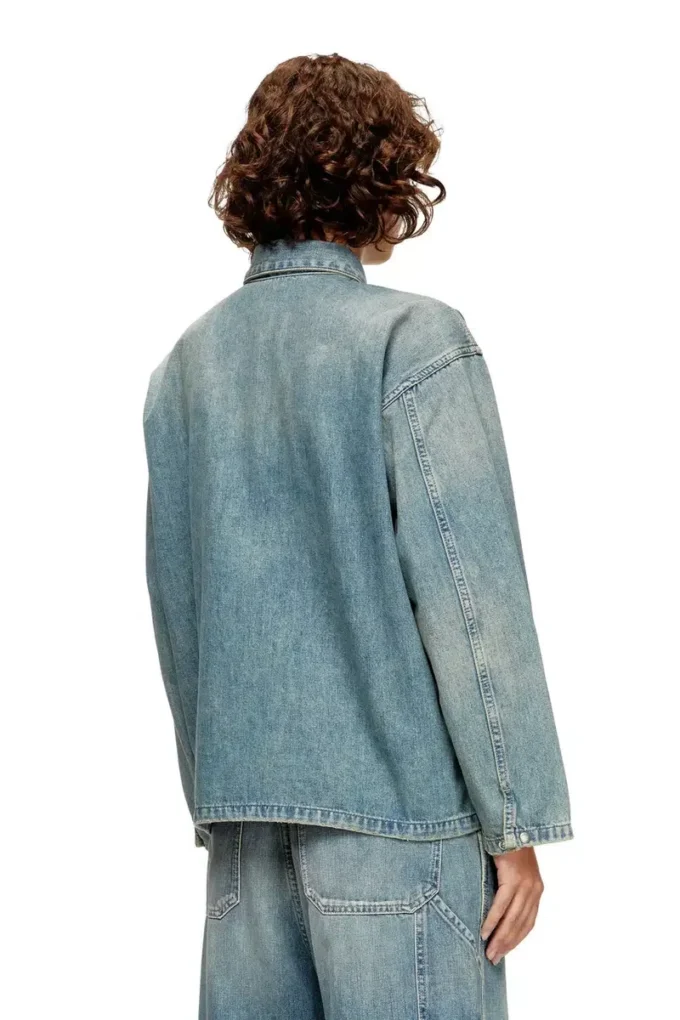 de-priss Top Henley in denim stile utility de-priss Top Henley in denim stile utility