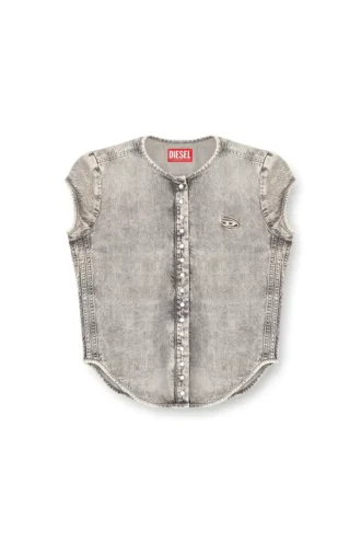 de-roset-s Camicia in denim a maniche corte con strisce sportive