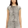 de-roset-s Camicia in denim a maniche corte con strisce sportive