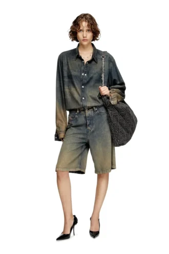 de-sire-short-s Shorts in denim sfumato fluido