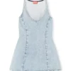 de-sweeney-s1 Abito corto in denim pied-de-poule con cristalli de-sweeney-s1 Abito corto in denim pied-de-poule con cristalli