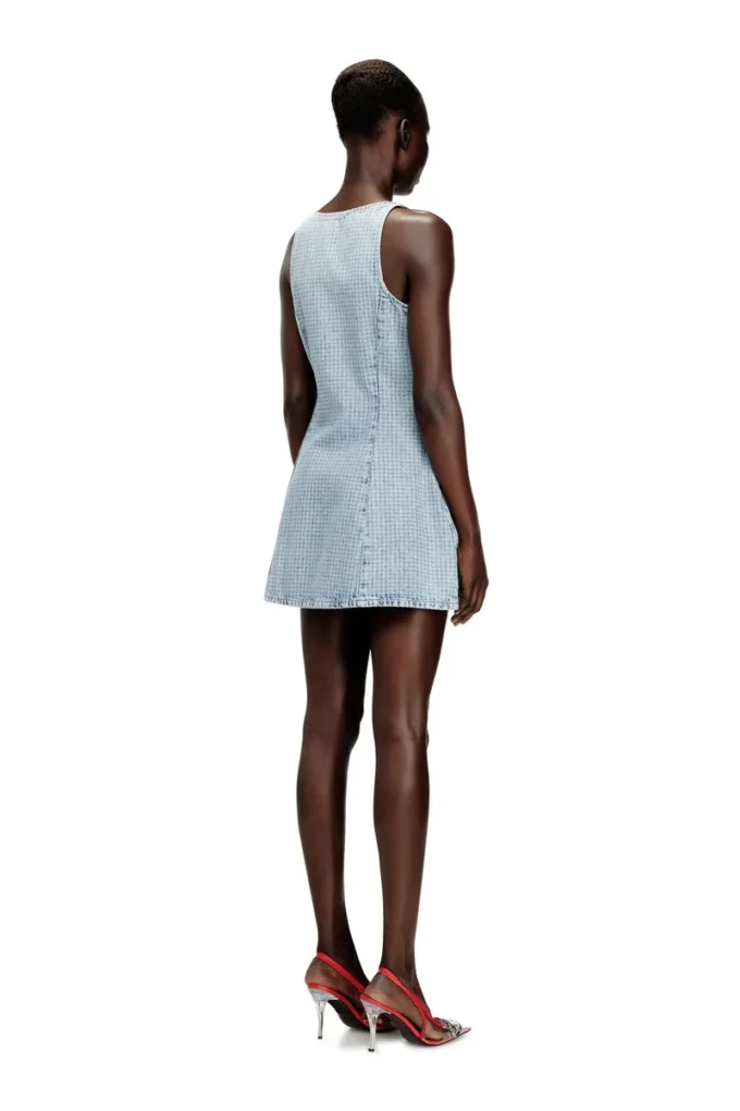 de-sweeney-s1 Abito corto in denim pied-de-poule con cristalli de-sweeney-s1 Abito corto in denim pied-de-poule con cristalli