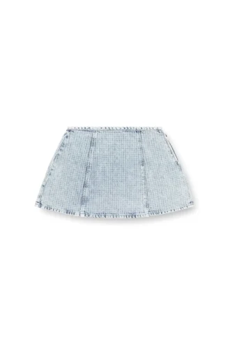 de-sweny-s Minigonna in denim grafico con cristalli