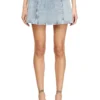 de-sweny-s Minigonna in denim grafico con cristalli de-sweny-s Minigonna in denim grafico con cristalli
