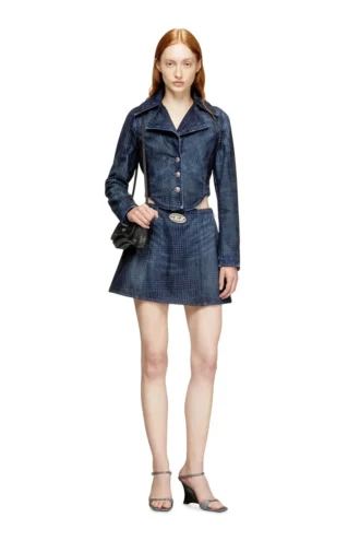 de-sweny-s1 Minigonna in denim Principe di Galles