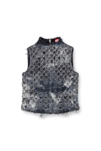 de-tapi-fsh1 Top senza maniche in denim tie-dye pied-de-poule