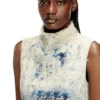de-tapi-fsh2 Top senza maniche in denim con trama pied-de-poule de-tapi-fsh2 Top senza maniche in denim con trama pied-de-poule
