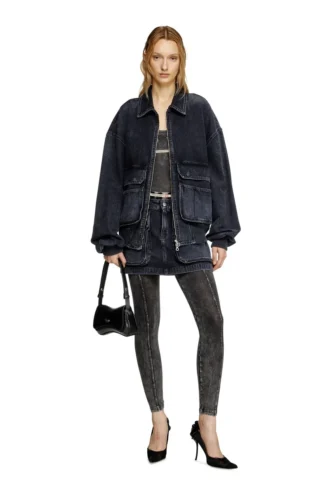 de-ton Minigonna in denim con trama batavia