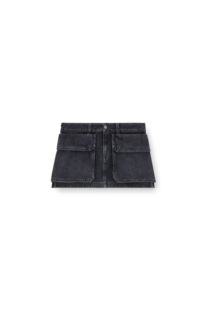 de-ton Minigonna in denim con trama batavia de-ton Minigonna in denim con trama batavia