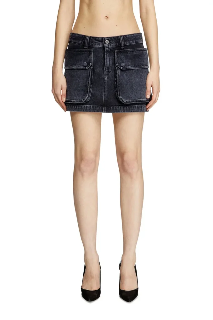 de-ton Minigonna in denim con trama batavia de-ton Minigonna in denim con trama batavia