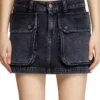 de-ton Minigonna in denim con trama batavia de-ton Minigonna in denim con trama batavia