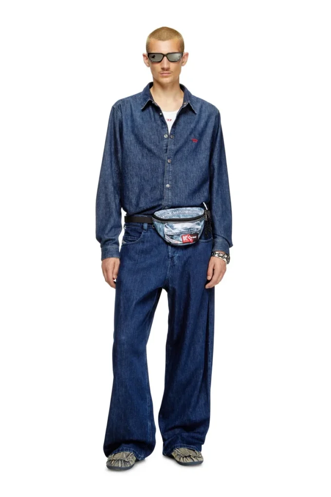 Diesel springer Marsupio in denim trompe l’oeil Diesel springer Marsupio in denim trompe l’oeil