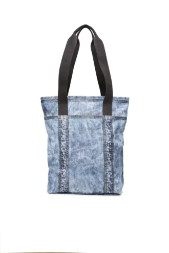Diesel tote Borsa tote in denim trompe l’oeil