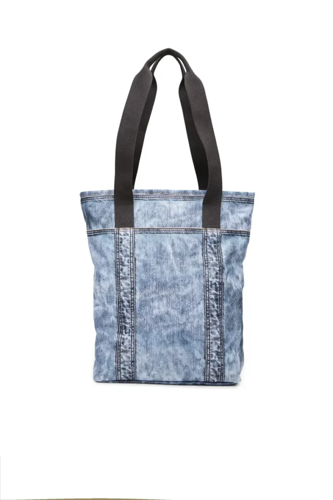 Diesel tote Borsa tote in denim trompe l’oeil