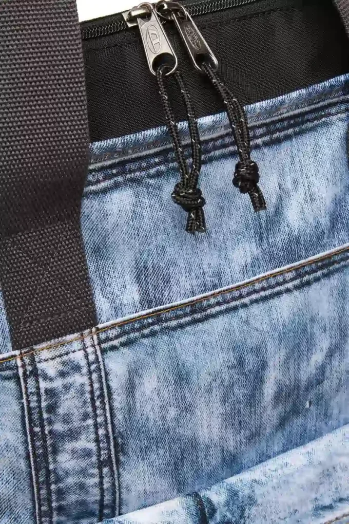 Diesel tote Borsa tote in denim trompe l’oeil
