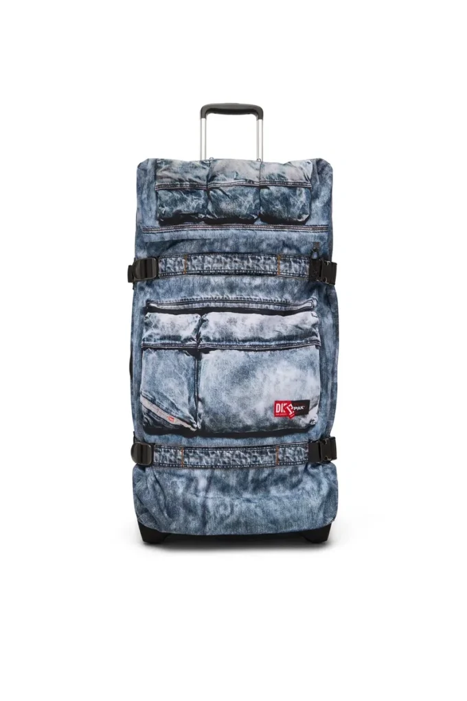 Diesel transit’r l Trolley da viaggio in denim trompe l’oeil Diesel transit’r l Trolley da viaggio in denim trompe l’oeil