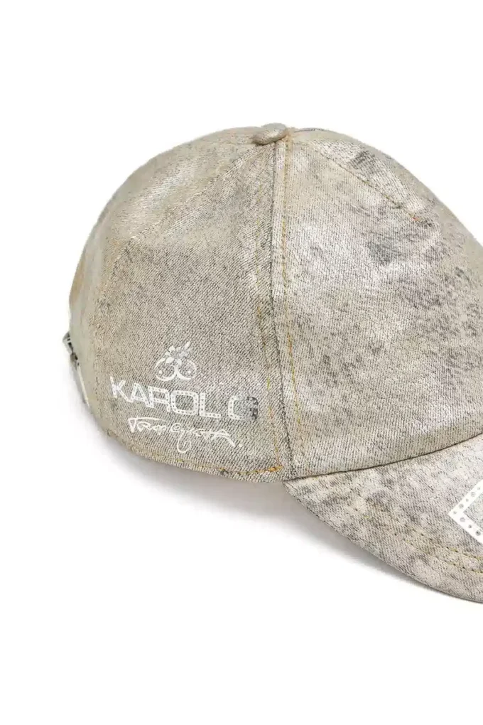 dile_luna cappellino Cappellino da baseball in denim metallizzato
