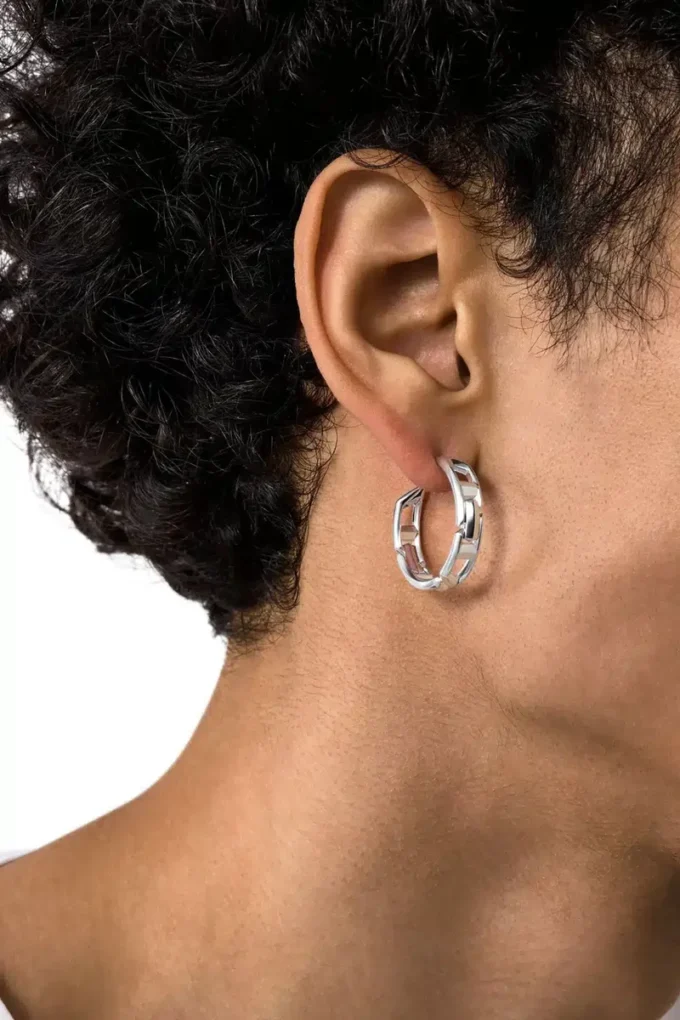 dl1361040 gioiello in argento sterling Orecchino a cerchio in argento sterling dl1361040 gioiello in argento sterling Orecchino a cerchio in argento sterling
