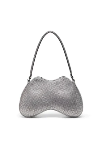 doppia-d-spalla Borsa a tracolla Double-D con cristalli all-over