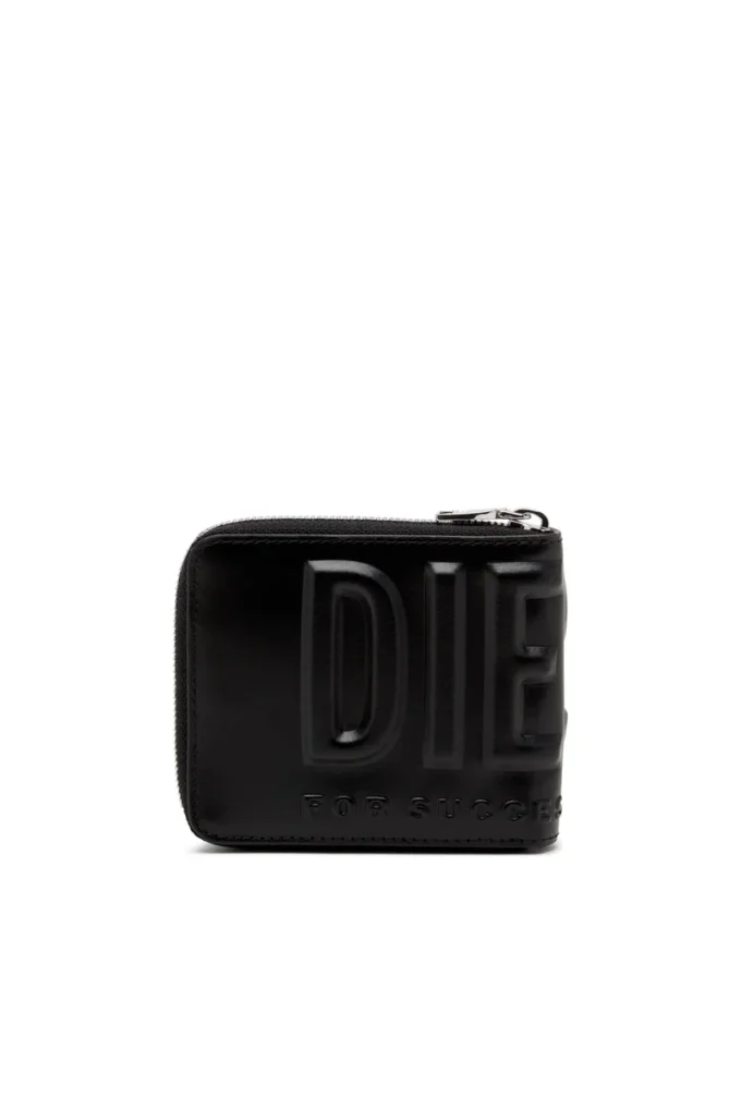 dsl 3d- bi fold coin zip xs Portafoglio in pelle con zip e logo goffrato dsl 3d- bi fold coin zip xs Portafoglio in pelle con zip e logo goffrato