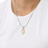 dx1421 Collana con pendente in acciaio inossidabile bicolore dx1421 Collana con pendente in acciaio inossidabile bicolore