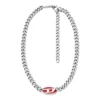 dx1446 Collana con catena smaltata rossa dx1446 Collana con catena smaltata rossa