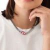 dx1446 Collana con catena smaltata rossa dx1446 Collana con catena smaltata rossa