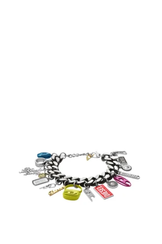 dx1524 gioiello Bracciale con catena e ciondoli in acciaio inossidabile nero dx1524 gioiello Bracciale con catena e ciondoli in acciaio inossidabile nero