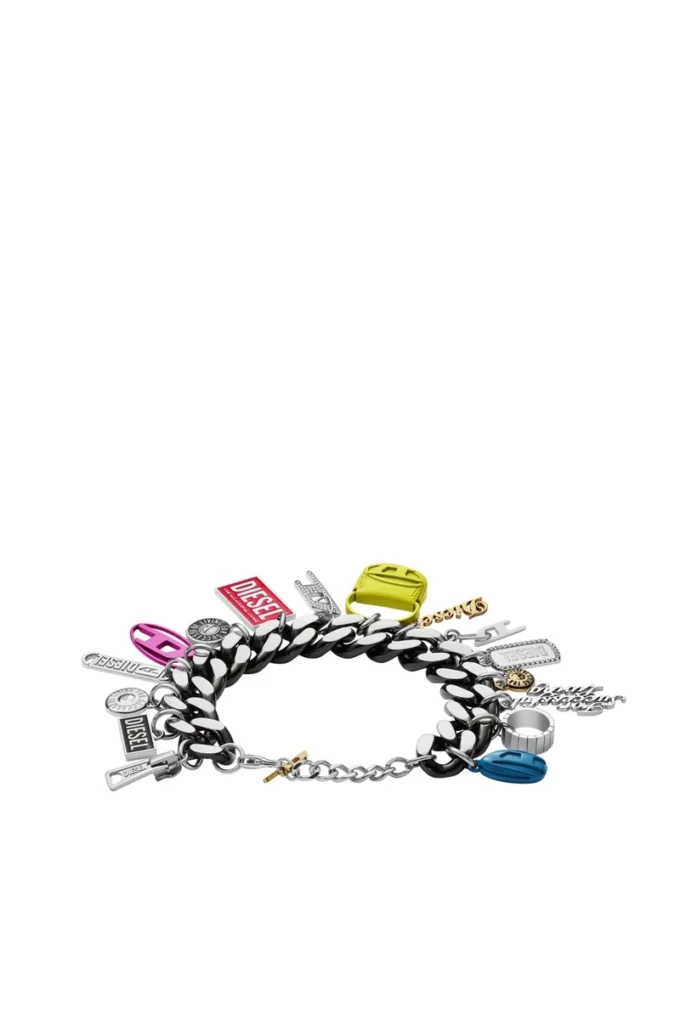 dx1524 gioiello Bracciale con catena e ciondoli in acciaio inossidabile nero dx1524 gioiello Bracciale con catena e ciondoli in acciaio inossidabile nero