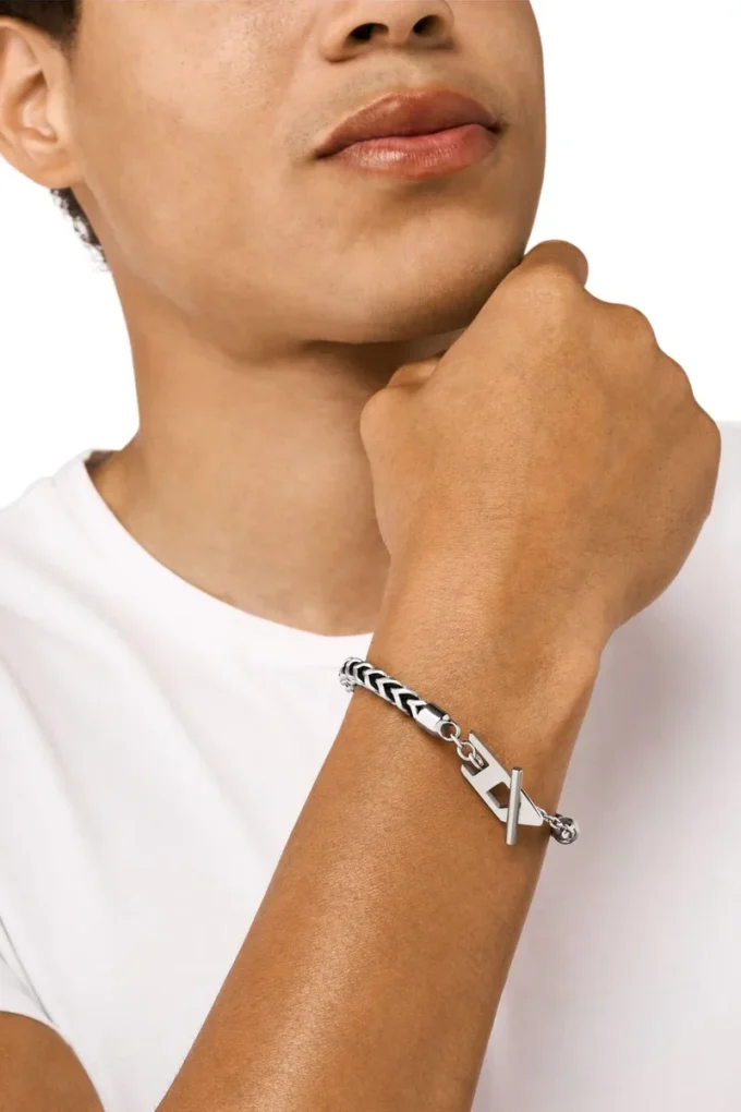 dx1540040 Bracciale con catena intrecciata in acciaio inossidabile dx1540040 Bracciale con catena intrecciata in acciaio inossidabile