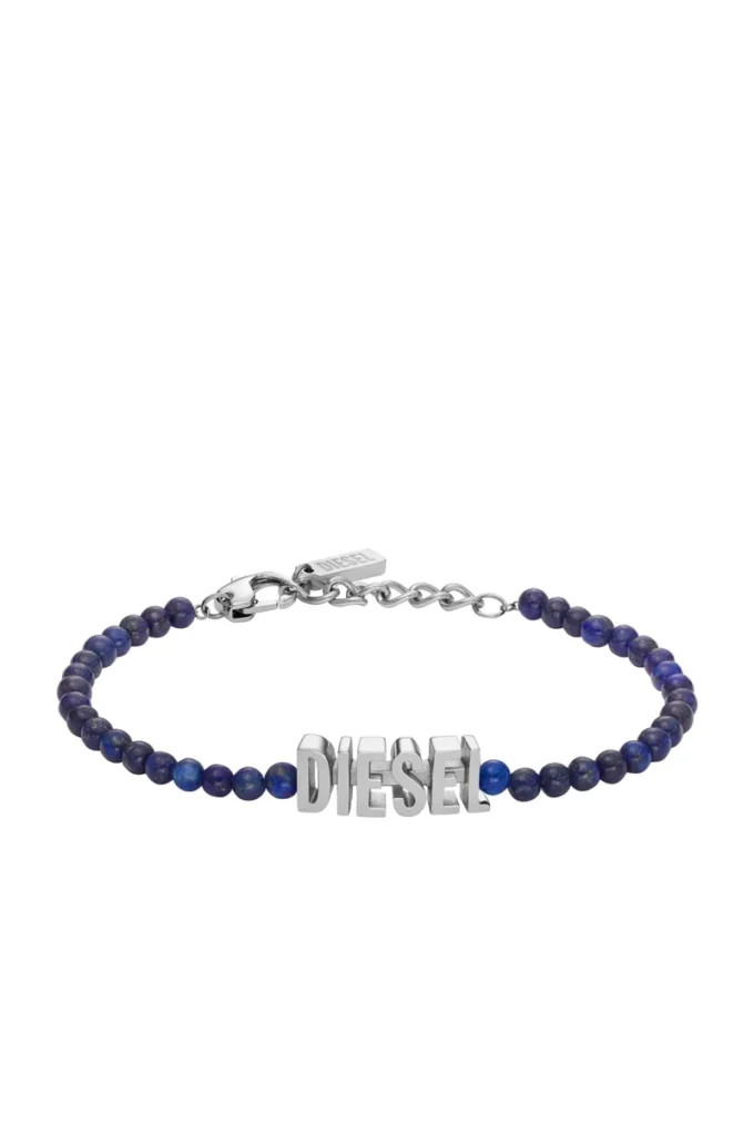 dx1544040 gioiello Bracciale con perline in agata blu dx1544040 gioiello Bracciale con perline in agata blu