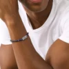 dx1544040 gioiello Bracciale con perline in agata blu dx1544040 gioiello Bracciale con perline in agata blu