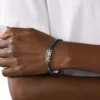 dx1544040 gioiello Bracciale con perline in agata blu dx1544040 gioiello Bracciale con perline in agata blu