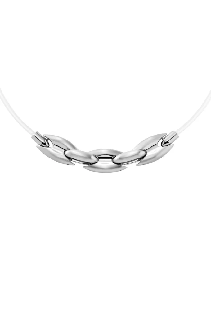 dx1615040 Collana con catena Metamorph in acciaio inossidabile e silicone