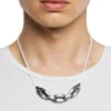 dx1615040 Collana con catena Metamorph in acciaio inossidabile e silicone