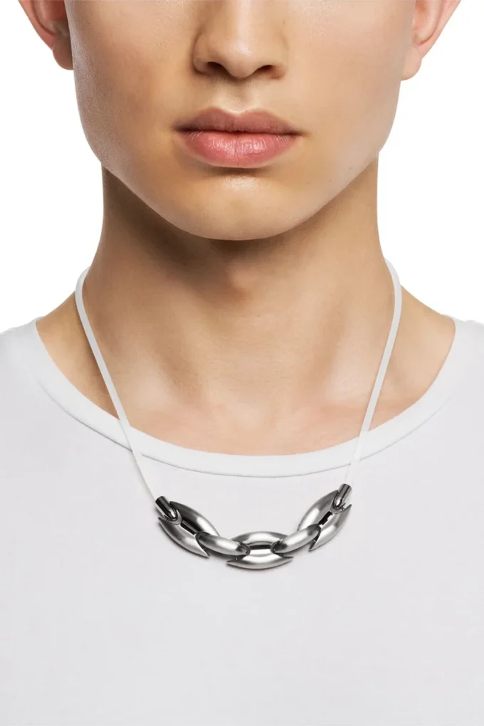 dx1615040 Collana con catena Metamorph in acciaio inossidabile e silicone