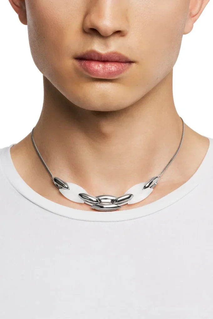 dx1616040 Collana con catena Metamorph in acciaio inossidabile e silicone