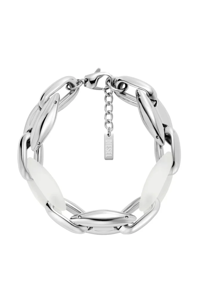 dx1617040 Bracciale a catena Metamorph in acciaio inossidabile e silicone