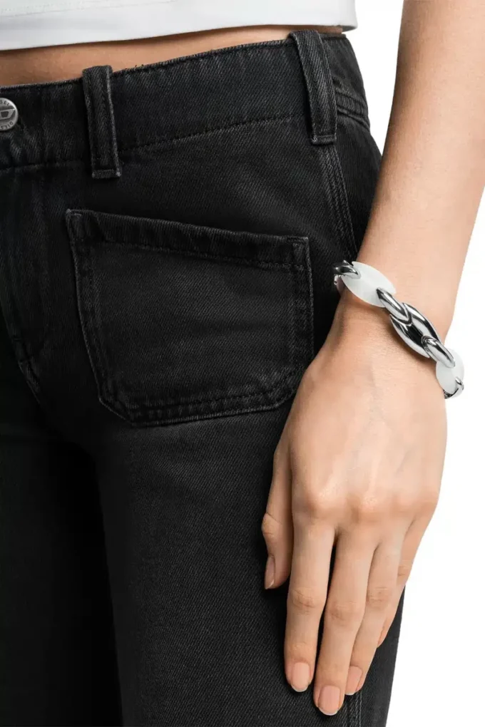 dx1617040 Bracciale a catena Metamorph in acciaio inossidabile e silicone