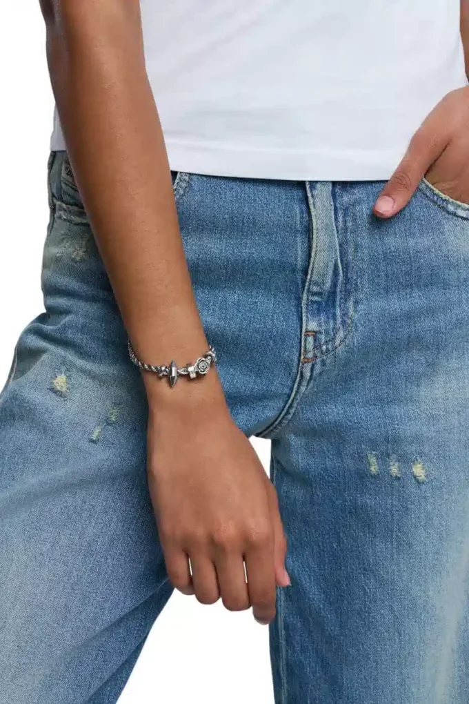 dx1622040 gioielli Bracciale con ciondoli in acciaio inossidabile