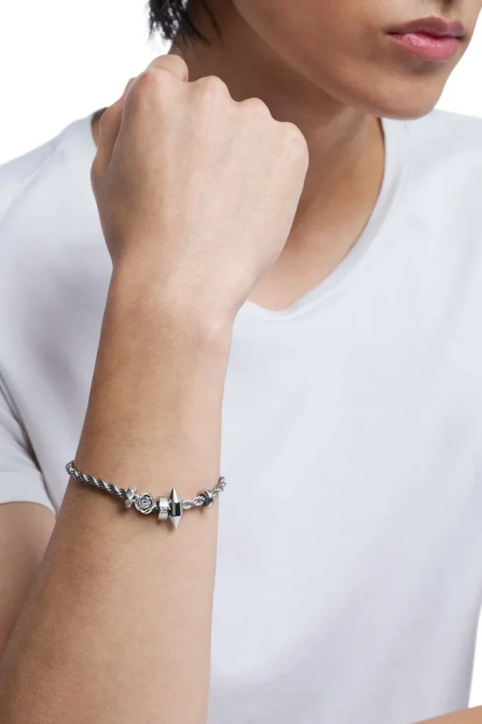 dx1622040 gioielli Bracciale con ciondoli in acciaio inossidabile