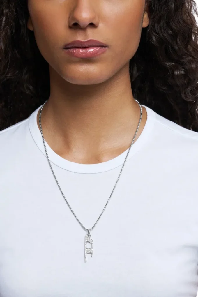 dx1624040 gioielli Collana con pendente glamour in acciaio inossidabile