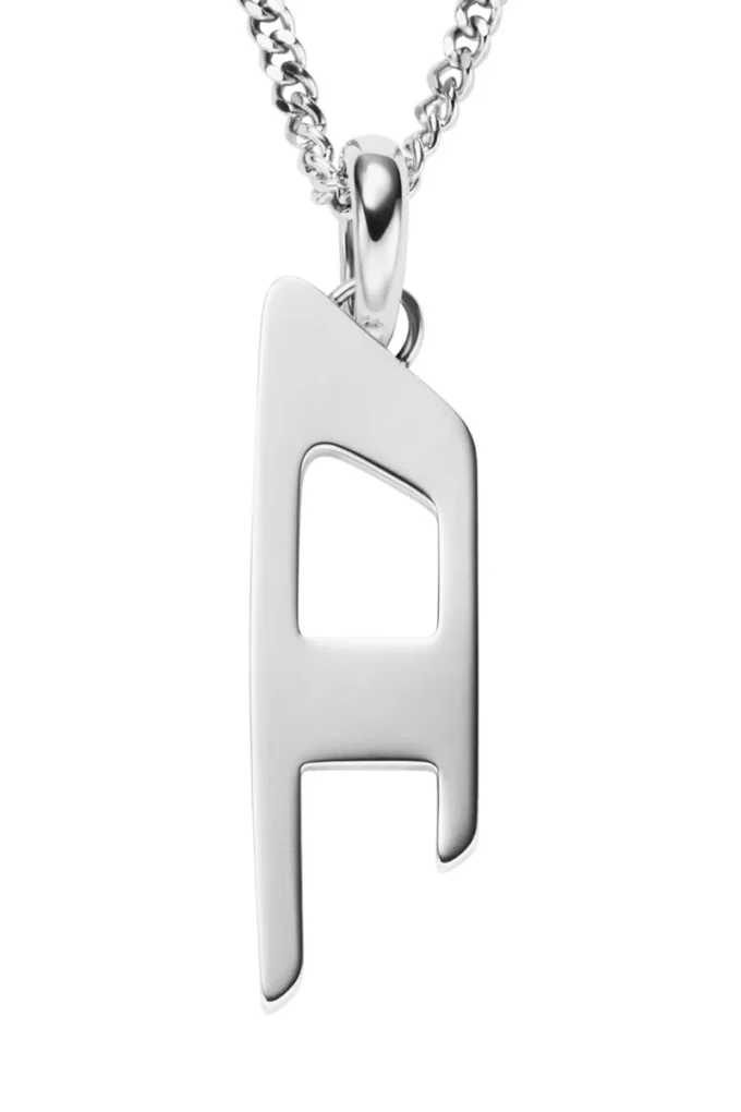 dx1625040 gioielli Collana con pendente in acciaio inossidabile con logo D dx1625040 gioielli Collana con pendente in acciaio inossidabile con logo D