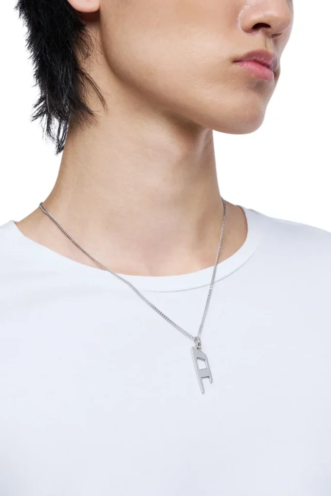 dx1625040 gioielli Collana con pendente in acciaio inossidabile con logo D dx1625040 gioielli Collana con pendente in acciaio inossidabile con logo D