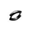 dx1632001 gioielli Anello con fascia in acciaio inossidabile nero