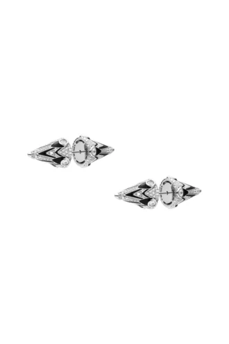 dx1657931 gioielli Orecchini a bottone in ottone bicolore